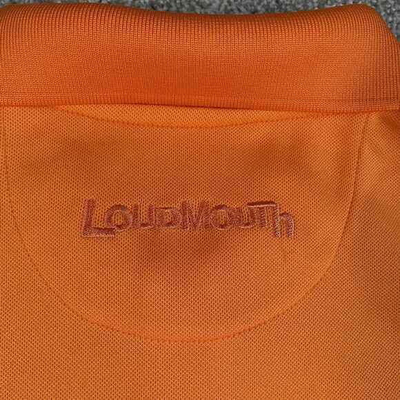 Loudmouth Golf Polo Shirt Mens Lightweight Performance Orange Size Medium NEW - Picture 4 of 12
